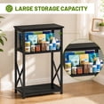 thumbnail image 5 of Snughome 10 Gallon Aquarium Stand, 3 Tier Fish Tank Stand with Storage, Heavy Metal Reptile Tank Stand, Holds 220lbs, 20.47" x 11.42" x 30.91", Black, 5 of 8