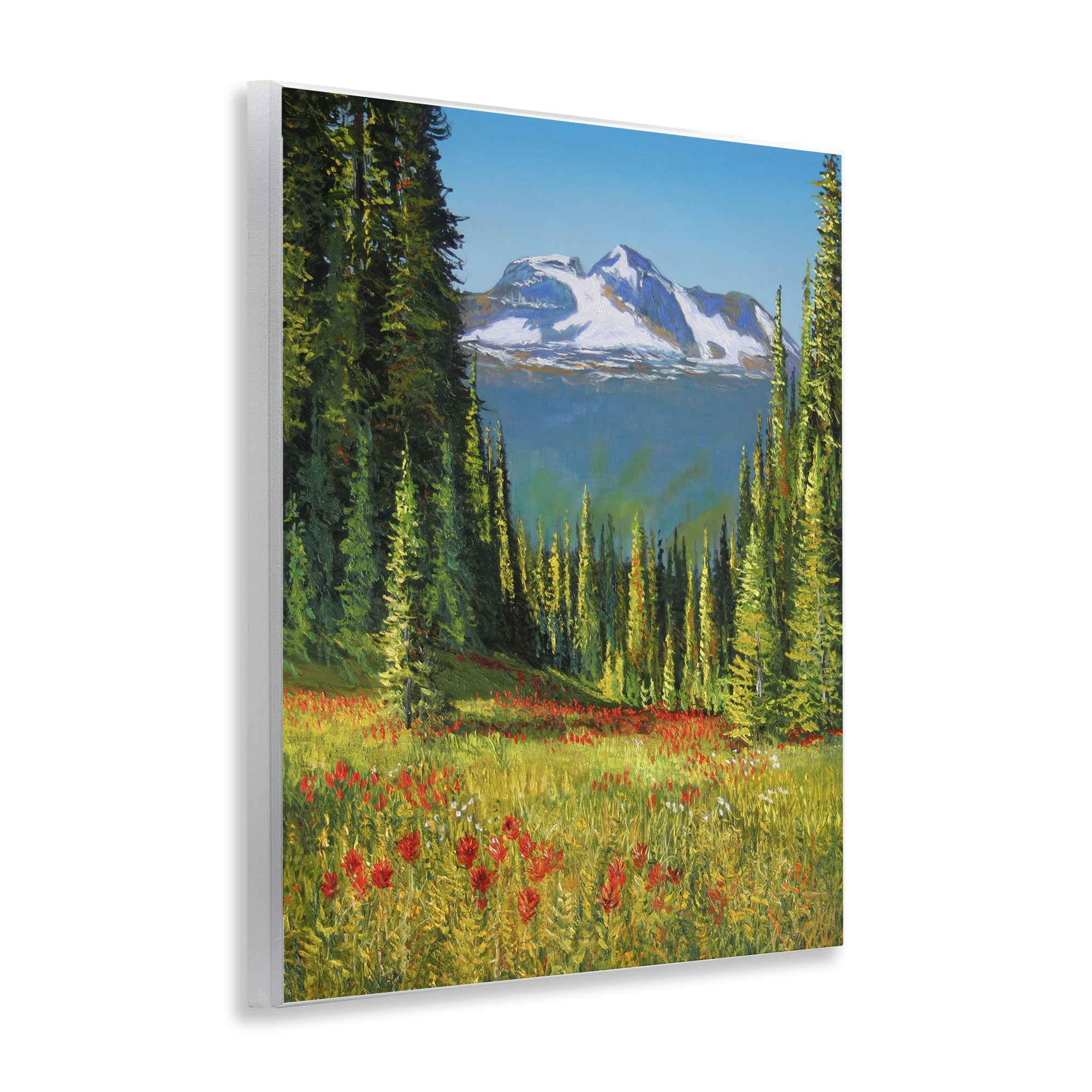 Stupell Industries Alpine Valley Meadow Landscape & Nature Painting Unframed Art Print Wall Art, 11 x 14