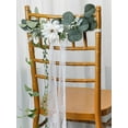 thumbnail image 3 of GadgetVLot Dried Flowers Silk Cloth Wedding Supplies Home Garden Creative Decorations Chair Back Flower, 3 of 12