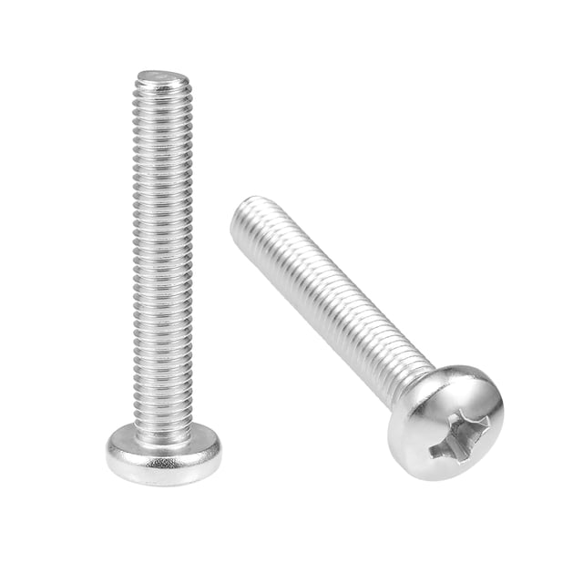 Tornillos de máquina M8x50mm Pan Phillips Cross Head 8Pcs de Unique Bargains