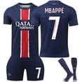 thumbnail image 1 of Paris Mbappe Football Theme Jersey Set - Adult and Child Sizes IncludedNo. 7 Mbappe28（150-160CM), 1 of 2