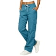 thumbnail image 3 of UDAUDU Cargo Pants For Women Y2K Parachute Hiking Track Wide Leg High Waist Workout Pants With Pockets S, 3 of 7