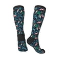 thumbnail image 4 of Daiia Sports Socks Flamingos And Birds Printed Novelty Crew Socks for Men Women Knee High Socks Cotton Socks Soft & Breathable Support Unisex Socks, 4 of 9