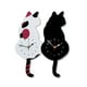 thumbnail image 4 of Reloj De Pared Artístico, Decoración De Gato De Estilo Escandinavo, Péndulo De Cola Móvil, Movimiento De Cuarzo Silencioso, Ideal Para Sala De Estar, Dormitorio, Oficina O Recibidor., 4 of 7