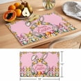 thumbnail image 6 of Happy Easter Placemats Set of 8, Spring Watercolor Rabbits Eggs Floral Pink Non-Slip Place Mats Washable Table Mats for Kitchen Dining Table Decorations Indoor/Outdoor, 6 of 9