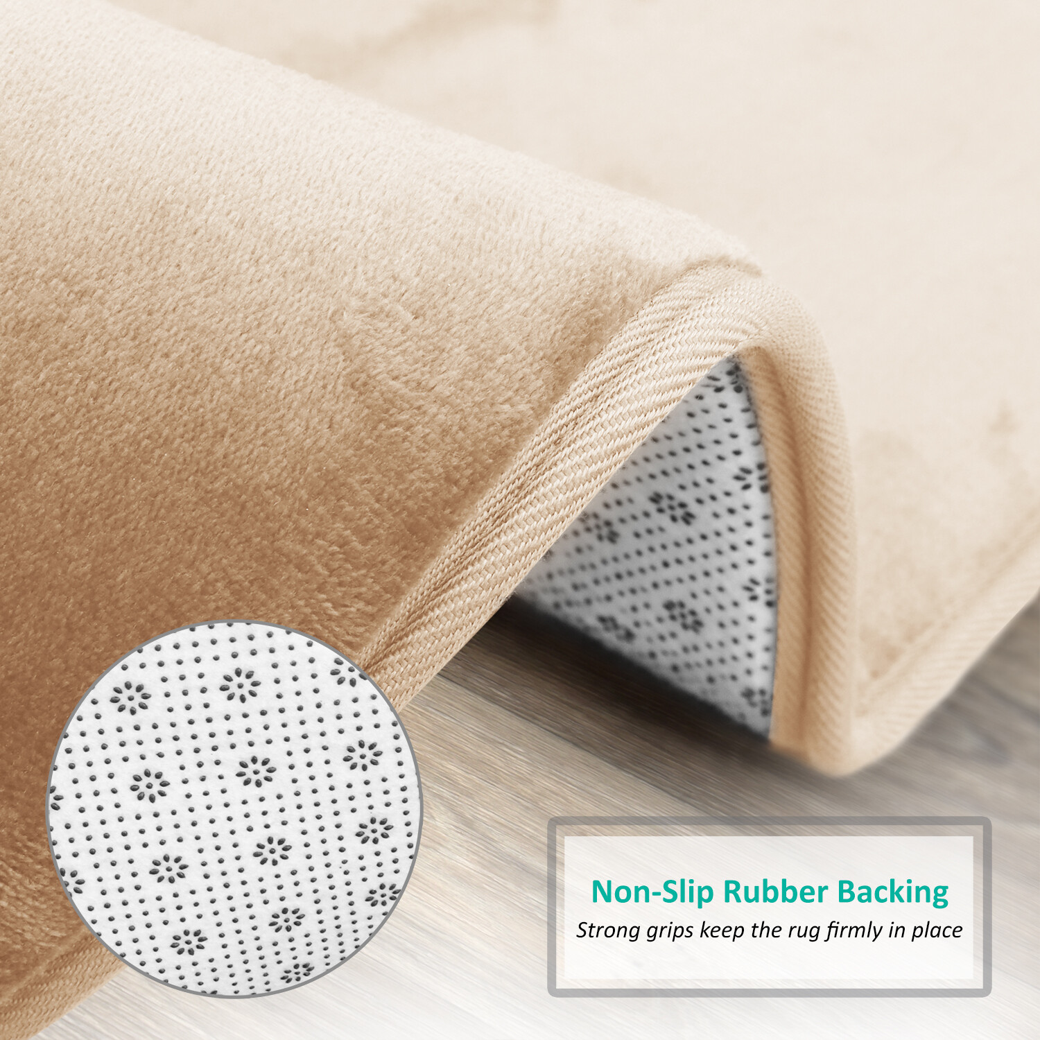 SSyao 3PC Bathroom Rug Memory Foam Bath Mat Set - Small Large and Contour Bath Rugs,Beige