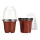 thumbnail image 2 of 10 piezas de maceta transparente para vivero con tapas para humedad, vasos para plantar, reutilizables con drenaje Macetas Rojas, 2 of 8