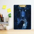 thumbnail image 6 of Wobogo Raven Wolf in The Moonlight Acrylic A4 Clipboards Gold Clip Stardard Size 9×12.5in Office Decorative for Students Workers, 6 of 10