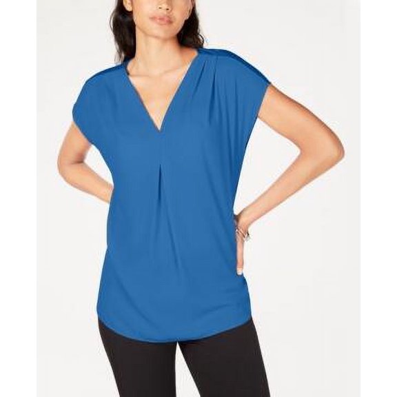 Inverted Pleat V Neck Top Campanula L