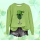 thumbnail image 4 of Camiseta de Cuello Redondo de la Blusa de la Impresión Suelta Casual para el Uso de Vacaciones, Camisetas de Navidad de Manga Larga de la Mujer con Detalles Festivos, 4 of 5