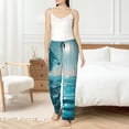 thumbnail image 4 of Balery Turquoise Ocean Reflection Pantalones de pijama para mujer, pijamas ultraligeros, pantalones de estar por casa-X-Large, 4 of 6