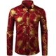 thumbnail image 3 of Nueva camisa de moda para hombre con estampado 3D de flores, solapa con botones, camisa de manga larga, ropa de fiesta, diseño de estilos, camisas cómodas, 3 of 5