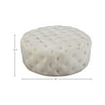 thumbnail image 3 of Meridian Furniture Addison Button Tufted Cream Velvet Ottoman and Bench, 3 of 4
