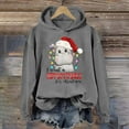 thumbnail image 3 of I Want A Hippopotamus For Christmas Hoodies for Women Long Sleeve Funny Graphic Hooded Sweatshirt Pullover Tops, 3 of 4