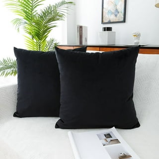 Big black best sale fluffy pillows