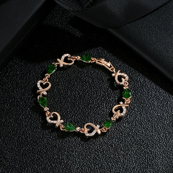 EGNMCR Bracelets for Women Women Crystal Bracelet Bangle Love Valentine's Day Wedding Bridal Jewelry Women Bracelet