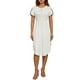 thumbnail image 1 of VISgogo Vestido casual para mujer Cuello redondo Split Manga corta Cintura alta Dobladillo curvo Vestidos de color sólido VISgogo moda, 1 of 9