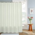 thumbnail image 4 of Green Striped Shower Curtains for Bathroom, Modern Boho Vertical Stripes Waterproof Fabric Shower Curtain, Decorative Bathroom Curtain for Bathtub, 72"x84", No Hooks Included, 4 of 9
