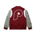 thumbnail image 5 of Men's Mitchell & Ness Burgundy/Gray Philadelphia Phillies Cooperstown Collection Team Origins Satin Full-Snap Jacket, 5 of 7