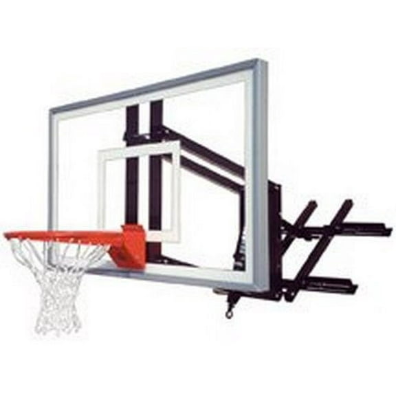 First Team RoofMaster Nitro Steel-Glass Roof Mounted Adjustable Basketball System44; Black