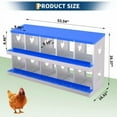 thumbnail image 2 of Metal Chicken Nesting Box for Laying Eggs – 6/8/10 Hole Roll Away Nest Box for Hens, Wall Mounted Chicken Coop Accessory with Ventilation Holes – Durable Poultry Supplies, 2 of 7