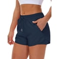 thumbnail image 3 of Women's 2-in-1 High Waisted Running Shorts | Tummy Control Anti Chafe Liner | Quick Dry Lightweight Athletic Gym Shorts with Deep Zipper Pockets, 3 of 3