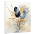 thumbnail image 2 of Designart "Feathers Sumi Asian Painting II" Asian Metal Wall Art, 2 of 5