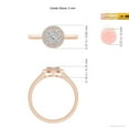 thumbnail image 4 of ANGARA Natural Composite Diamond Halo Ring with Milgrain in 14K Rose Gold for Women (Size-3mm| Color-I-J| Clarity-I1-I2) | April Birthstone, Anniversary, Jewelry Gift for Women | Natural Diamond Ring, 4 of 9