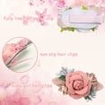 thumbnail image 4 of Juego de 3 pinzas para el pelo con flores, accesorios para el pelo con lazos florales, 4 of 5