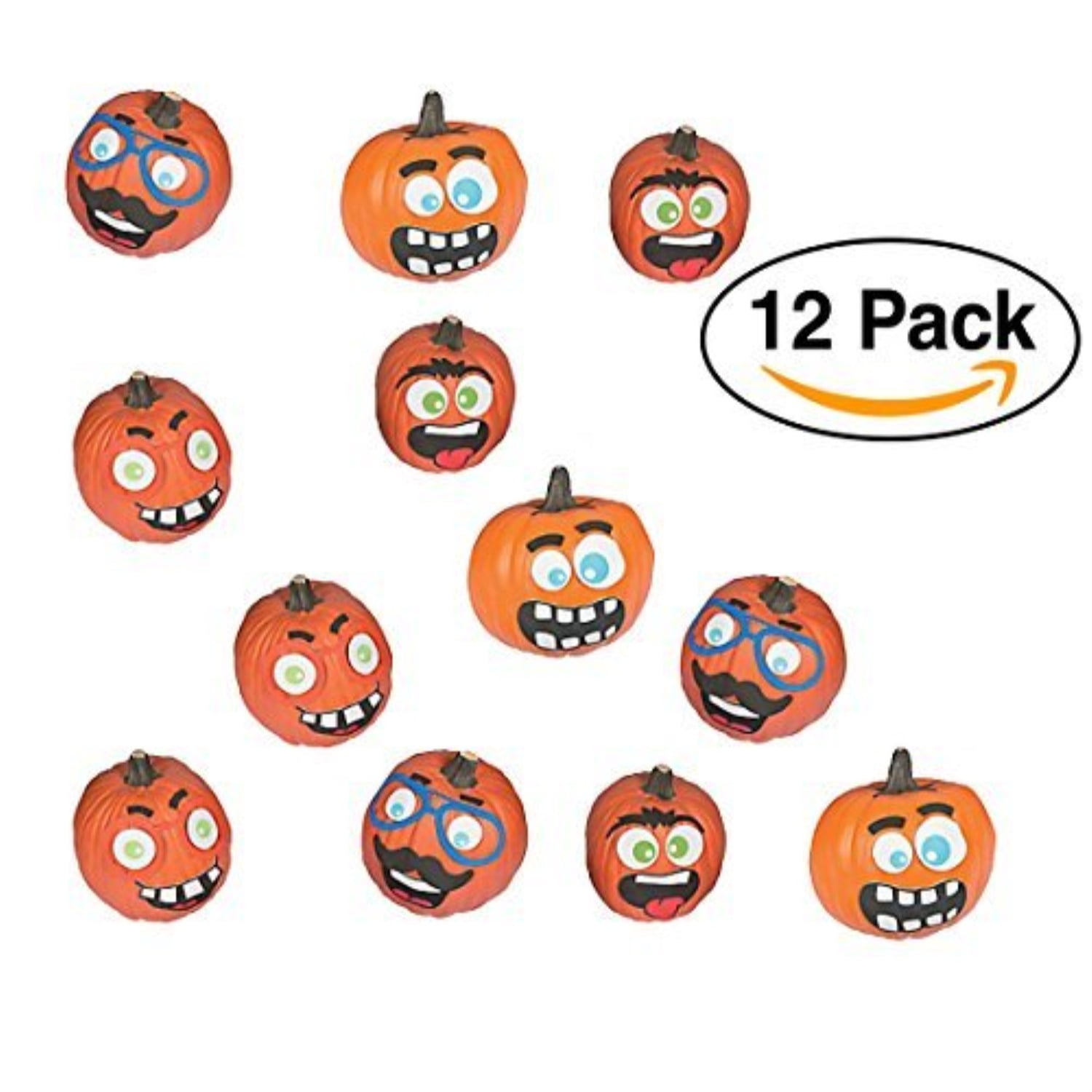 Halloween funny face pumpkin decorating premium craft kit foam stickers