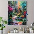 thumbnail image 4 of Impressionist Garden Path Canvas Print, Suitable for Living Room, Bedroom, Office, Hotel, Cafe Decor, 4 of 8