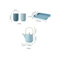 thumbnail image 2 of Juego de agua for el hogar, juego de tazas de agua for sala de estar, taza de té Simple con bandeja, paquete de 6, 2 of 6