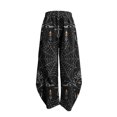 thumbnail image 4 of Bovemsi Hiking Pants Women Wide Leg Barrel Baggy Trousers, Elastic High Waist Casual Pants With Pockets Fashion Outfits Clothes L Multicolor, 4 of 4