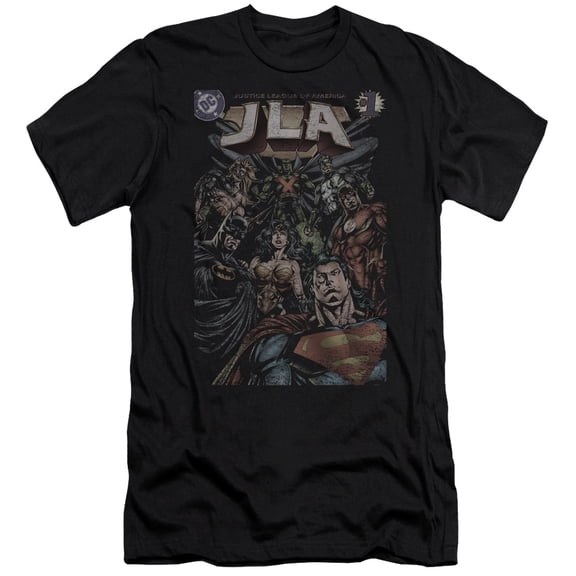 JLA Justice League #1 Cover S/S Adult 30/1 T-Shirt Black