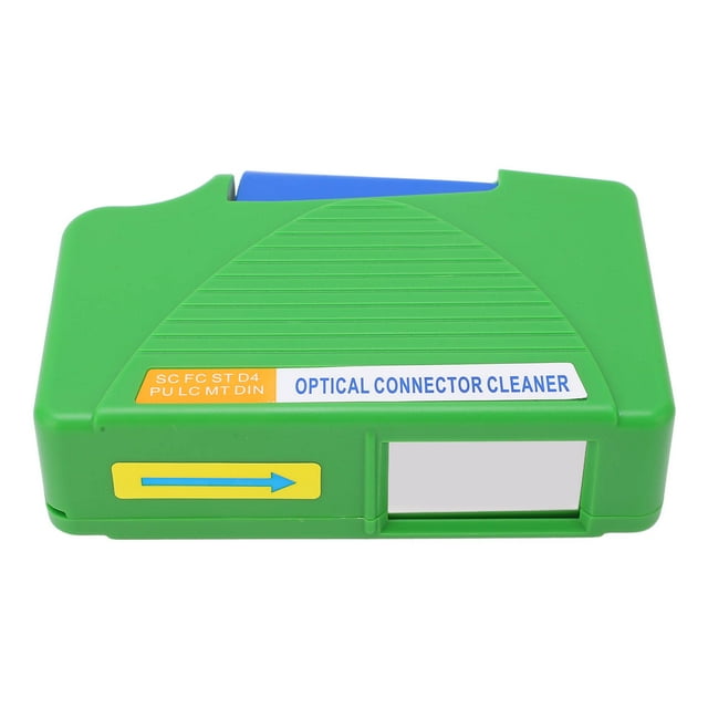 Limpiador de conector de fibra Óptica, Caja de Limpieza de fibra Óptica Peso Ligero Práctico Abs de Vida útil Larga para SC FC ST LC