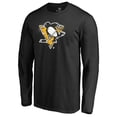 thumbnail image 2 of Men's Black Pittsburgh Penguins Splatter Logo Long Sleeve T-Shirt, 2 of 4