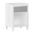 thumbnail image 2 of 2-Tier Nightstand, 26" Wood Bedside Table with Open Storage Shlef and Drawer, Modern Freestanding End Table for Small Space, Living Room, Bedroom, 2 of 9