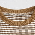 thumbnail image 3 of Kaprioy Toddler Boys Summer Clothes Short Sleeve Waffle Embroidery Striped T-Shirt Shorts 2Pcs Clothes Set 6 12 18 Months 2 3 4 5 T, 3 of 6