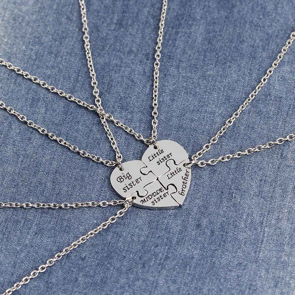 Brother and sister heart necklaces sale
