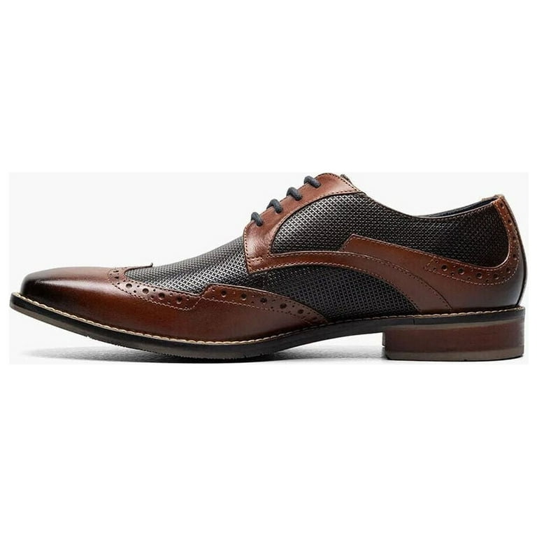 Men's Stacy Adams Joss Wingtip Oxford Dress Shoes Modern Cognac 25539-221