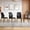 4 Black Chairs, variant on ExtraLco White Dining Chairs Set of 4, PU Leather Upholstered Chairs with Chrome Legs