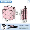 thumbnail image 3 of Pink-lacepalm Printed Zipper Binder with Handle&Shoulder Strap 2 inch 3 Ring 500+300 Sheet Capacity File Folder Organizer, 3 of 8