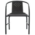 thumbnail image 3 of vidaXL Garden Chairs 8 pcs Plastic Rattan and Steel 242.5 lb, 3 of 7