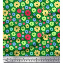 Soimoi Cotton Voile Fabric Floral Clip Art Printed Fabric 1 Yard 42 Inch Wide