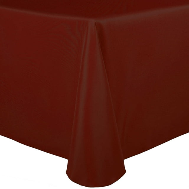 Ultimate Textile (10 Pack) 54 x 96-Inch Oval Polyester Linen Tablecloth - for Home Dining Tables, Terracotta