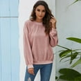 thumbnail image 4 of OUSITAID Femmes Occasionnels Sweat-Shirt à Manches Longues Col Rond Pull Mignon Décontracté S-2XL, 4 of 10