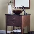 thumbnail image 2 of Novatto Ty NSFC-168T001ORB Clear Brown Tea Glass Vessel Sink w/ Faucet, Drain and Mounting Ring, Oil Rubbed Bronze, 2 of 8