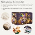 thumbnail image 5 of Coolnut Mardi Gras Carnival Mask Feathers Large Storage Basket 2PCS,Cute Koala Collapsible Toy Storage Box Laundry Basket with Handle,Used for Home Closets, Offices Home Decor, 5 of 7