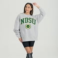 thumbnail image 2 of Women's Gameday Couture Ash NDSU Bison Oversized Tradition Refined Premium Fleece Sweatshirt, 2 of 3