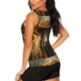thumbnail image 3 of Balery Sunflower Cowboy Hat Cow Camiseta sin mangas estampada ligera para mujer, tops de entrenamiento sin mangas, camisetas de yoga transpirables de secado rápido.-Large, 3 of 7